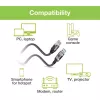 Kabel sieciowy Techly ICOC U3A-RJ45-010 Czarny, Srebrny 1 m Cat6 F/UTP (FTP)