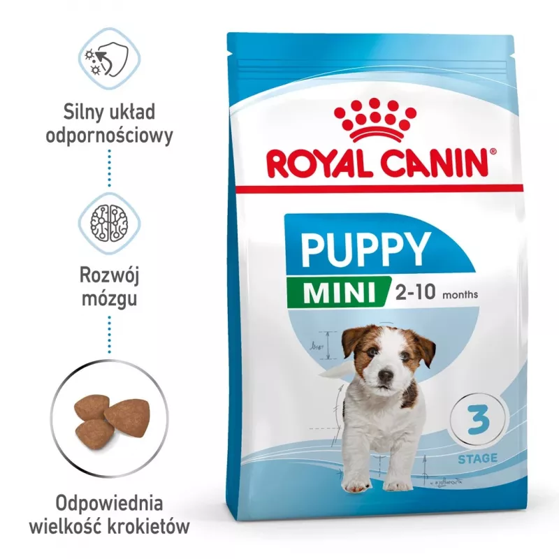 Sucha karma dla psa Royal Canin Mini Puppy 2 kg — rasy małe, kurczak, 31% białka