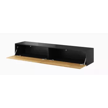 Cama TV Stand VIGO '180' 30/180/40 Czarny/wotan oak