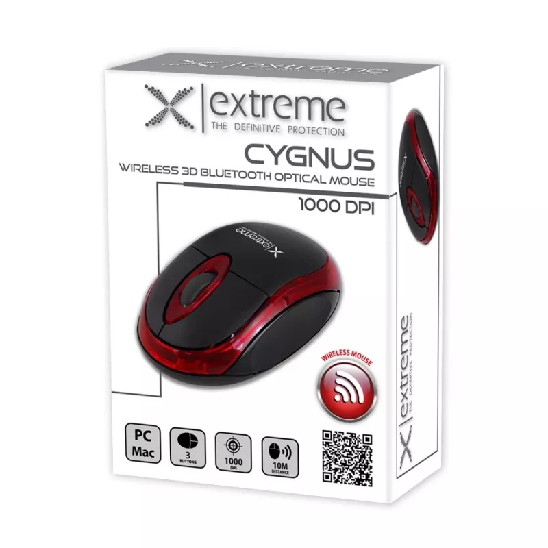 Bezprzewodowa mysz optyczna Bluetooth 3D Cyngus czerwona