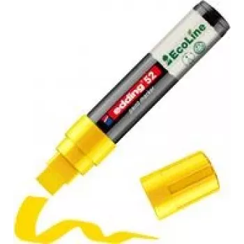 Marker Edding 52 EcoLine żółty 4,0–15,0 mm — marker permanentny ze ściętą końcówką, wielokrotnego napełniania