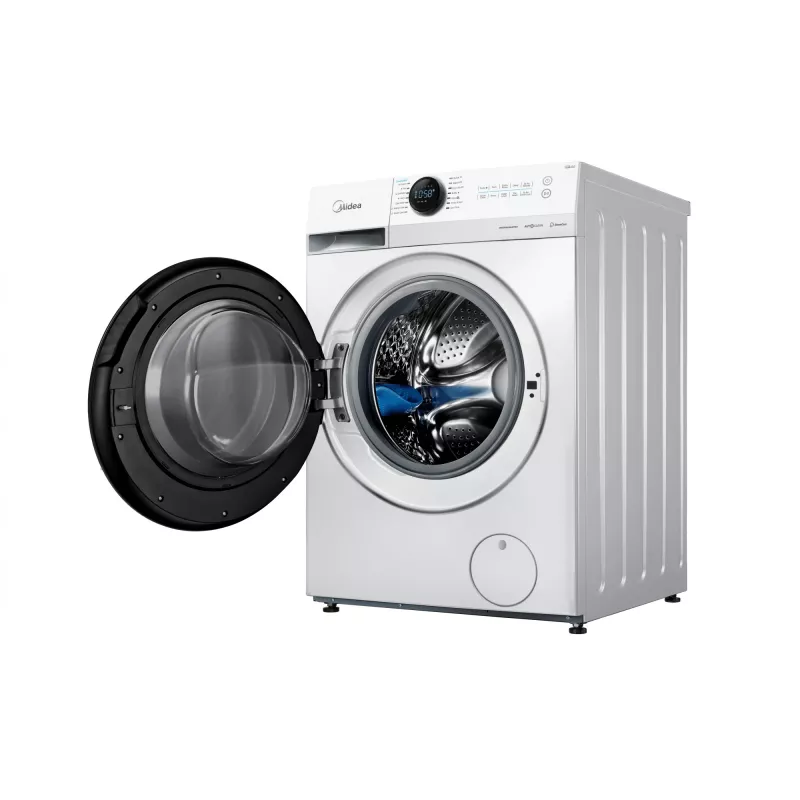 Pralka Midea MF200W80WB/W-HR, ładowanie od przodu, 8 kg, 1400 obr./min, LCD, para, szerokość 60 cm