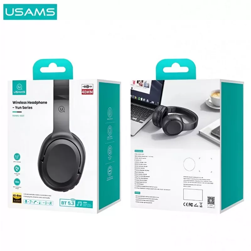 Słuchawki Bluetooth Usams Yun Series Czarny TDLYEJYX01
