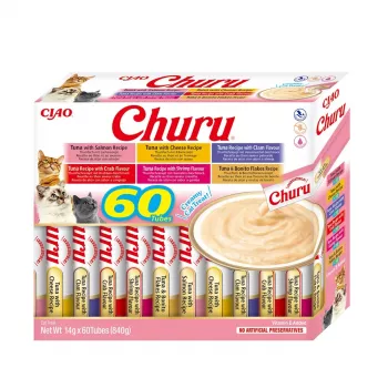 INABA Churu Zestaw Tuńczyk – przysmaki dla kota – 60 x 14g