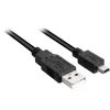 Kabel USB 2.0, wtyk USB-A > wtyk mini-USB (czarny, 1,0 metra, podwójnie ekranowany)