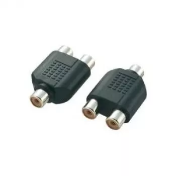 Symetryczny adapter Y RCA (Cinch) SpeaKa Professional SP-2873360 — 1x żeński do 2x żeński