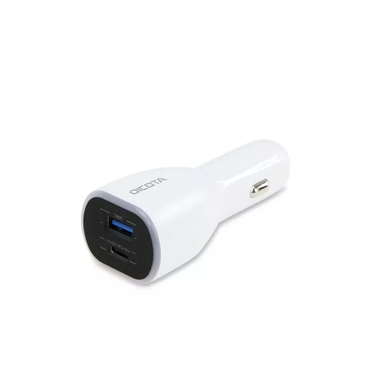 Ładowarka samochodowa DICOTA D31932 do laptopa, smartfona, tabletu, biała