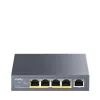 Przełącznik sieciowy Cudy GS1005P — 5-portowy Gigabit Ethernet z 4 portami PoE, 60W łącznie, obudowa metalowa, montaż w szafie rack