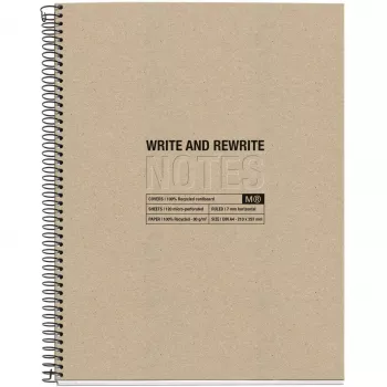 MIQUELRIUS College Notebook Eco Design 4 ruled DIN A4 inner margin (A604579)