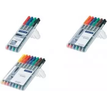 Marker permanentny Staedtler 314 WP4 czarny niebieski zielony czerwony