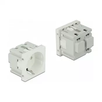 Gniazdo zasilania DELOCK 81320 CEE 7/3 3P+N+PE 250V 16A Białe ABS 45×45×43 mm