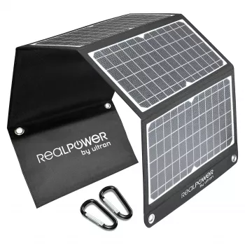 Panel słoneczny RealPower SP-30E 30W USB 5V czarno-biały