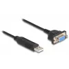 DeLOCK adapter USB 2.0 na szeregowy RS-232 50 cm FTDI Czarny