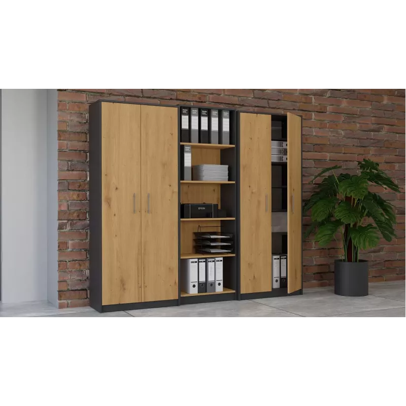 Topeshop OLIV 2D ANT/ART KPL regał biurowy