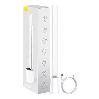 Lampa biurkowa Baseus Smart Eye Składana Akumulatorowa Biała — składana lampa biurkowa LED, akumulator, regulowane ramię i głowica