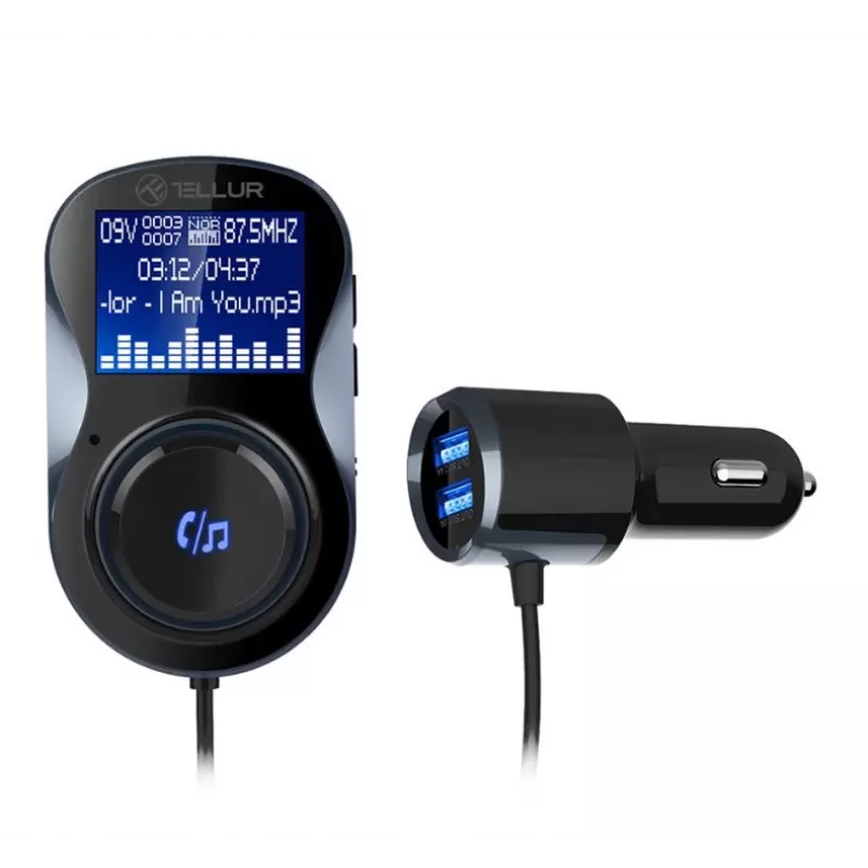 Tellur FMT-B4 Transmiter FM Bluetooth, microSD, czarny