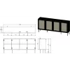 JUTA 4D komoda 4D 200x39,5x90 czarny + linol calabria