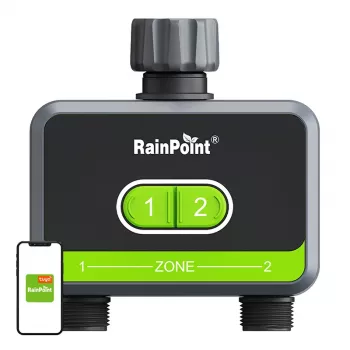 Sterownik nawadniania RainPoint HTV210B 2-strefowy z aplikacją (model HTV210B)