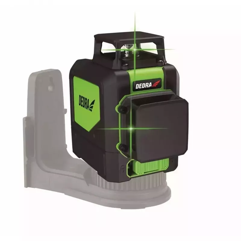 Poziomica laserowa Dedra MC0906 2D zielona wiązka, zasięg 20 m