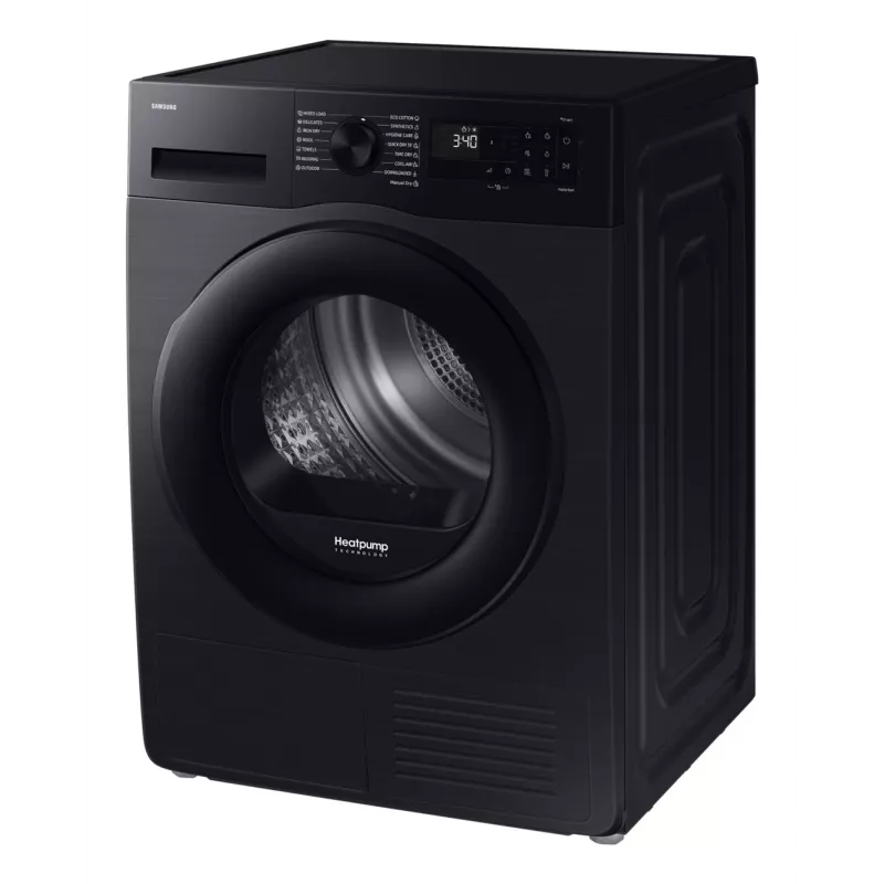 Suszarka Samsung DV90DG52A0ABLE, czarna, SpaceMax, Higiene care, 9 kg, A+++, pompa ciepła, Black