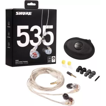 Słuchawki douszne Shure SE535 przewodowe do monitoringu scenicznego/studynego przezroczyste