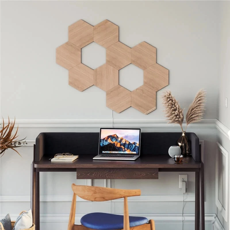 Oświetlenie nastrojowe Nanoleaf Elements Wood Look Hex Exp Pk 3