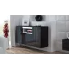 Cama Komoda VIVA 150 czarny/czarny połysk + biały