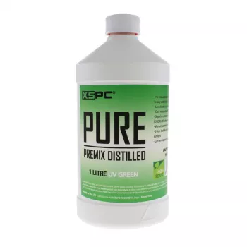 Płyn chłodzący XSPC Pure Coolant 1 L, zielony, reaktywny UV, do systemów chłodzenia cieczą PC