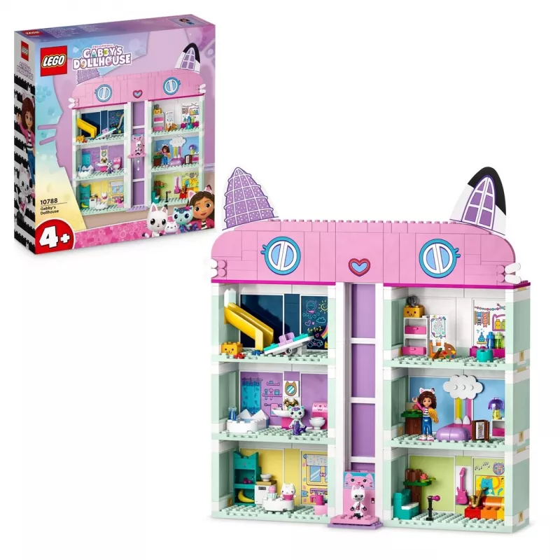 Zabawka konstrukcyjna LEGO Gabby's Dollhouse zestaw 10788 — 498 elementów, 3 minifigurki, dla dzieci od 4 lat