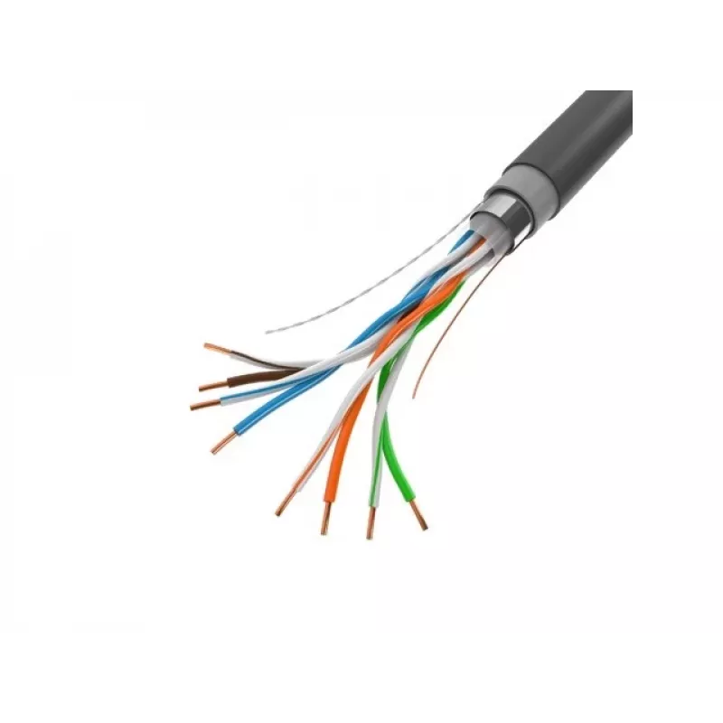 Kabel sieciowy LANBERG Cat5e LCF5-21CU-0305-BK, miedź F/UTP, 305 m, 24 AWG, płaszcz PE, czarny
