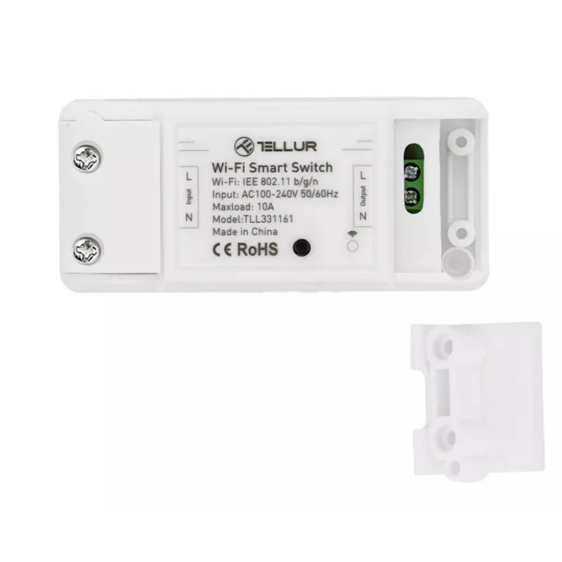 Inline WiFi Switch Tellur TLL331161 2200W — inteligentny przekaźnik liniowy do lamp i urządzeń
