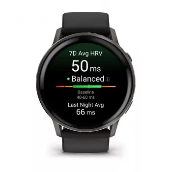 Smartwatch GARMIN Venu 4 1.4 cal AMOLED GPS Czarny, koperta 45 mm, 8 GB, bateria 12 dni, 5 ATM