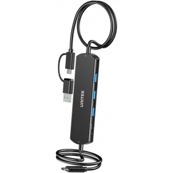 Koncentrator KVM Unitek U1344ABK01 — 10 Gbps, przełączanie między 2 hostami, 3 porty USB-A