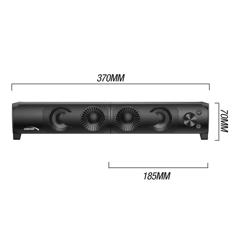 2-w-1 Głośnik PC Soundbar Komputerowy RGB LED Podświetlenie Stereo Gaming USB 2 x 3W AUX 3.5 mm
