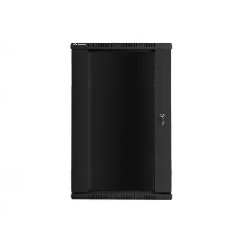 Szafa rackowa Lanberg do montażu ściennego 19'' 22U 600x600mm czarna (szklane drzwi)