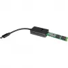 Adapter INTER-TECH M.2 na USB Type-C K-1696-P2, gniazdo M.2, wtyk USB-C, 5V, 37×54×12 mm, czarny