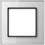 Płytka ścienna / pokrywa włącznika Jung AC 581 GL WW, szkło, przezroczysta, 84×87 mm