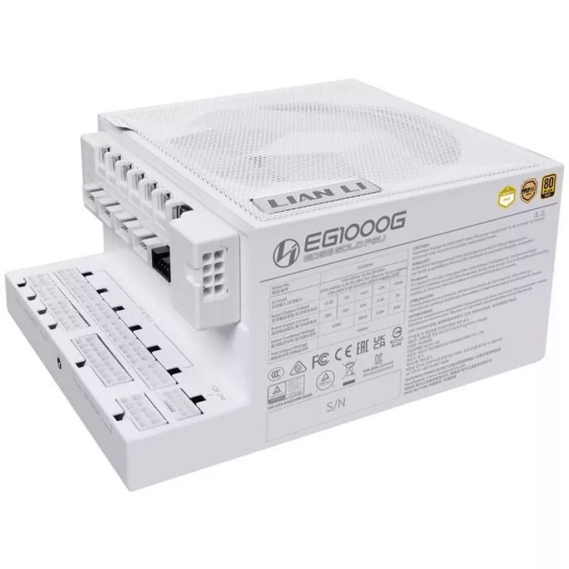 Zasilacz Lian Li EDGE GOLD 1000, 1000 W, 80 PLUS Gold, ATX 3.1, PCIe 5.1, hub USB