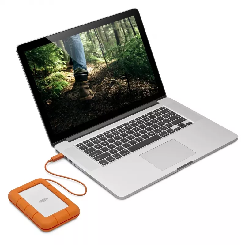 LaCie Rugged USB-C Zewnętrzny Dysk Twardy 5 TB USB Type-C 3.2 Gen 1 (3.1 Gen 1) Szary Żółty