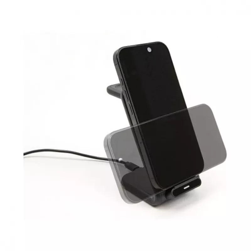 DELOCK 66941 Ładowarka bezprzewodowa 3-w-1 do smartfona, smartwatcha i słuchawek USB Type-C 15 W wewnętrzna czarna