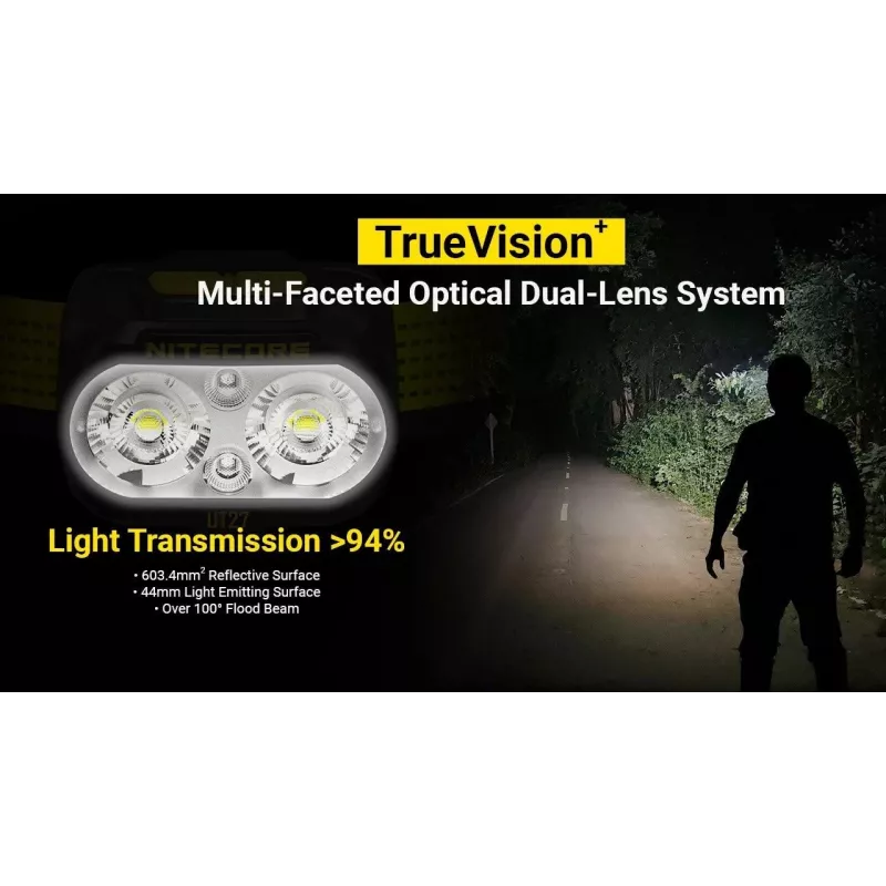 Nitecore UT27 MCT Czarny, Żółty Latarka czołowa LED