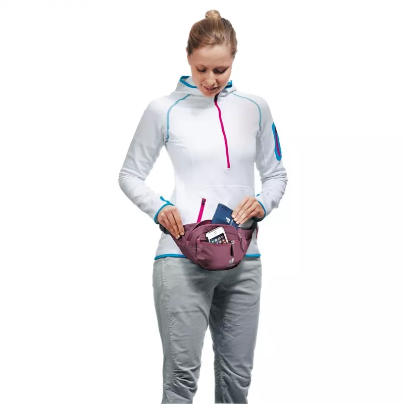 Torba biodrowa DEUTER Belt I — poliamid Ripstop, 1.5 L, 230×70 mm, czerwona