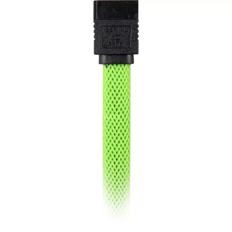 Kabel SATA Sharkoon SATA 3 0,6 m 7-pin Czarny Zielony