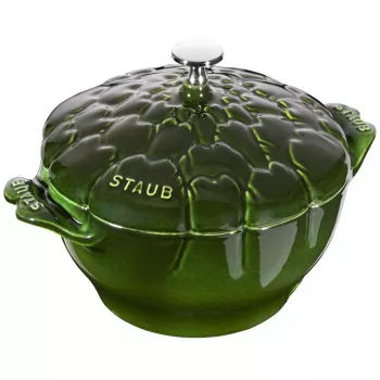 Staub Okrągły Żeliwny Garnek Karczoch - 3 l, Zielony