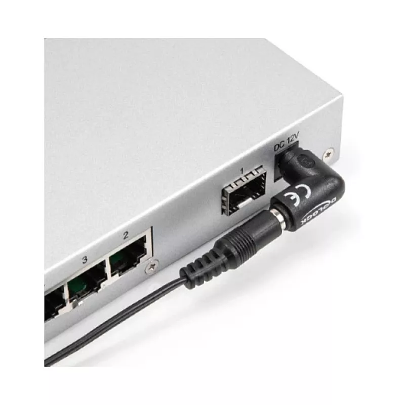 Łącznik przewodowy DeLOCK 80795 DC 5.5 x 2.1 Czarny Męski/Żeński