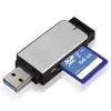 Hama 123900 czytnik kart USB 3.0 SD/microSD, aluminium, czarny/srebrny