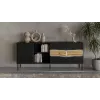 Cama INSERTO 3D1W komoda 190x40x80 czarny + LED
