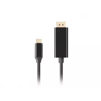 Adapter kabla wideo LANBERG CA-CMDP-10CU-0010-BK USB Type-C na DisplayPort 1 m, DisplayPort 1.2, do 3840×2160@60 Hz, HDR