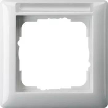Gira Standard 55 biała ramka bezśrubowa, termoplastyczna, 80.7×80.7 mm, grubość 11.4 mm