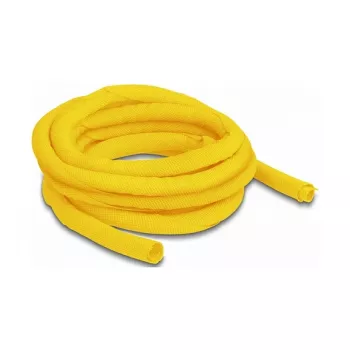 DeLOCK oplot tkany samozaciskowy, odporny na wysoką temperaturę, 5 m x 10 mm, żółty